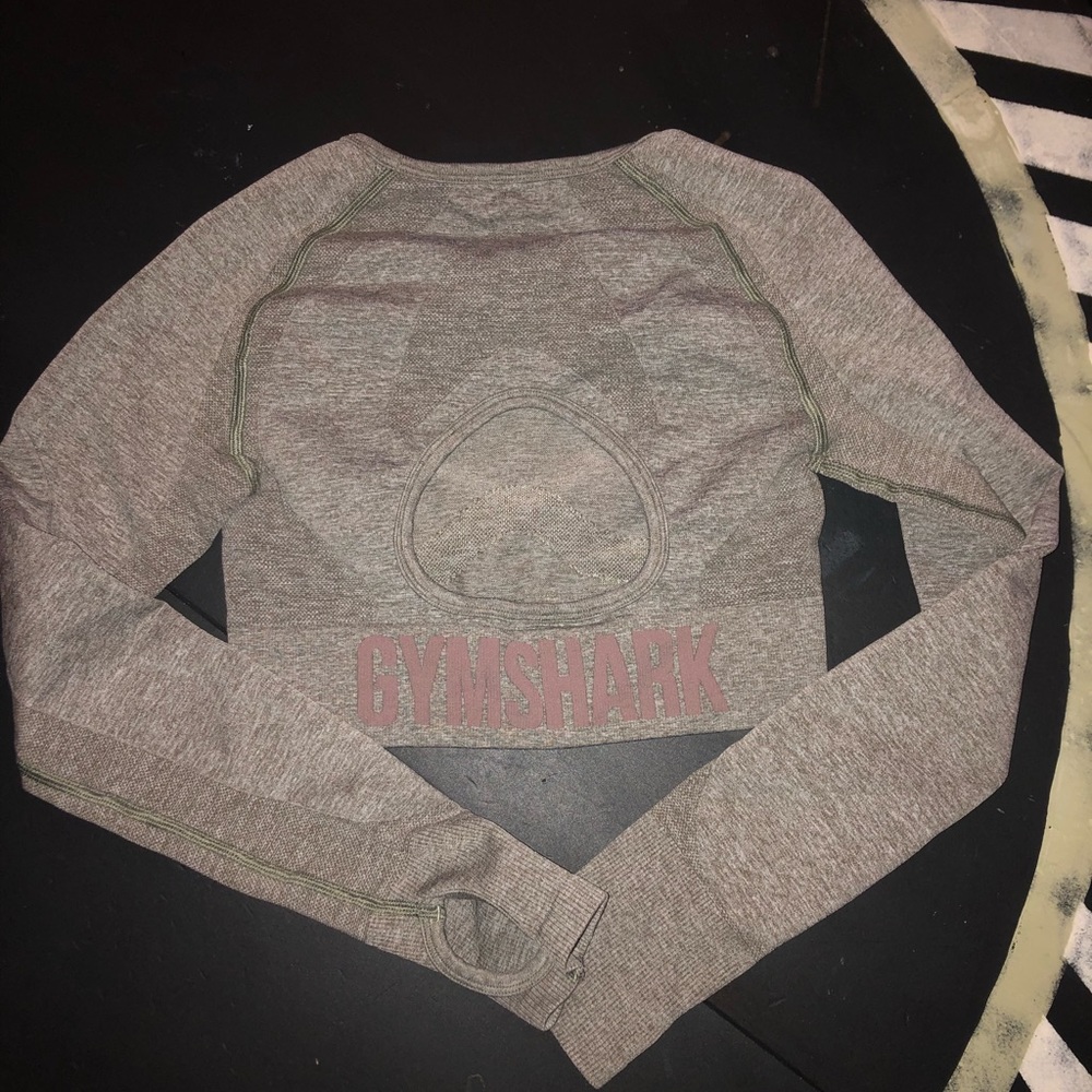 Grey Cropped GymShark Workout Top